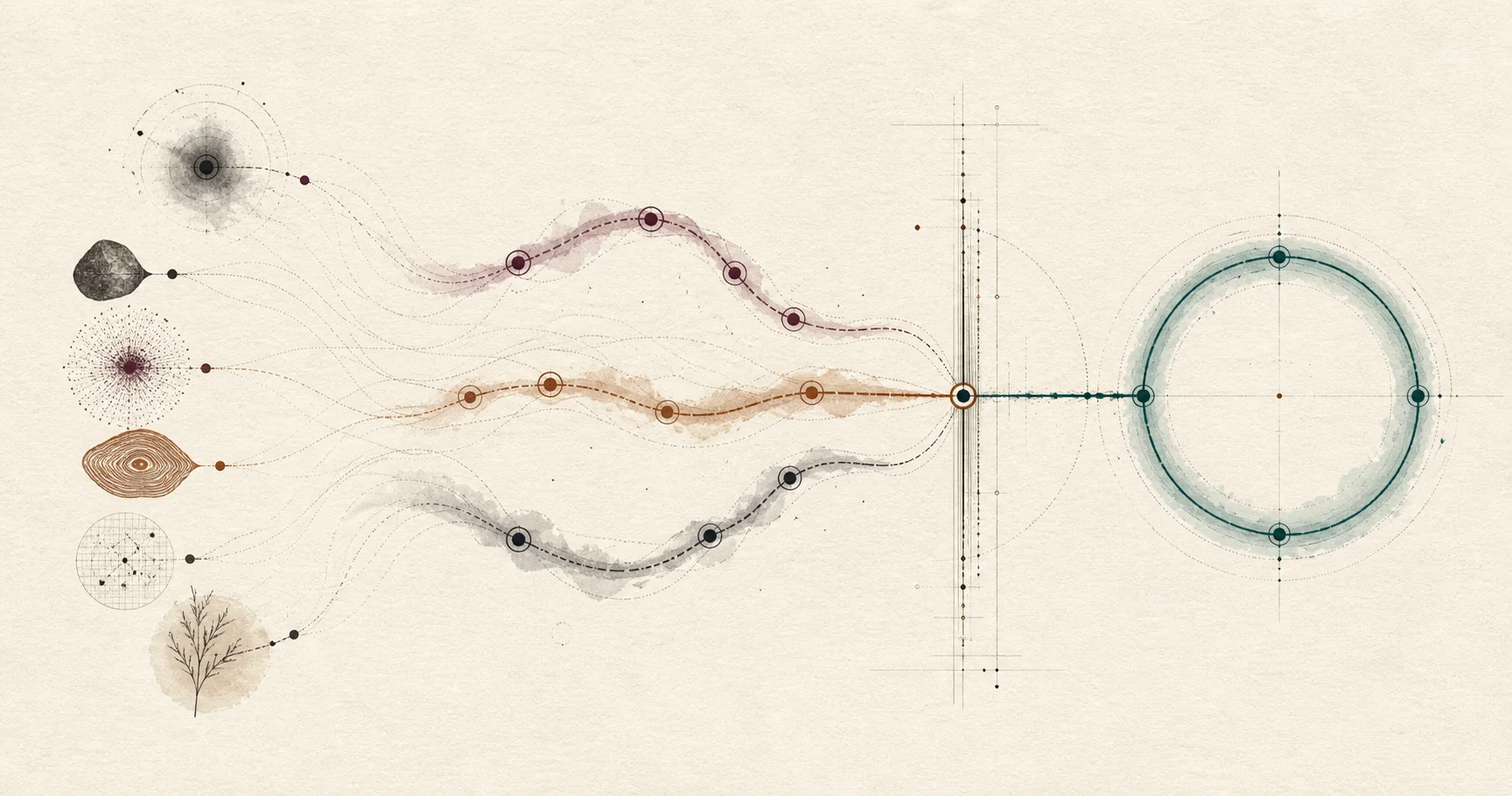 Candidate paths pass through an evidence gate and close into a verifiable loop